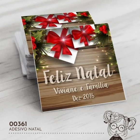 Adesivo Quadrado Natal - 00361