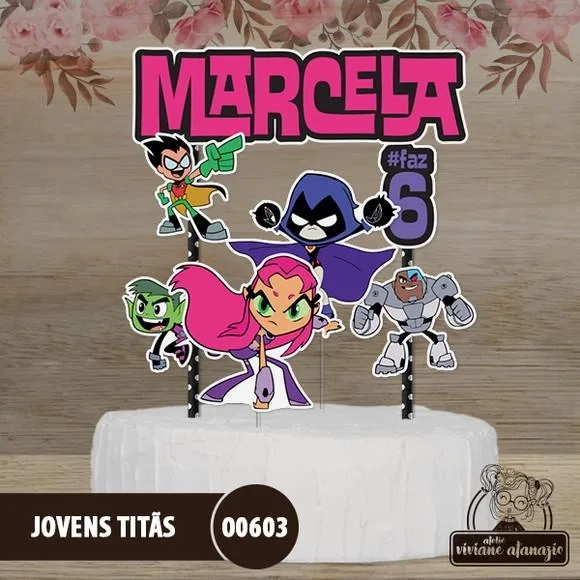 Topo de Bolo Jovens Titãs - 00603
