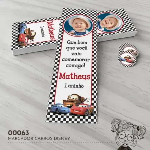 Marcador de Livro Carros Disney - 00063