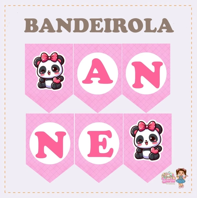 Kit Festa Só Um Bolinho PANDINHA - Decoração de Festa