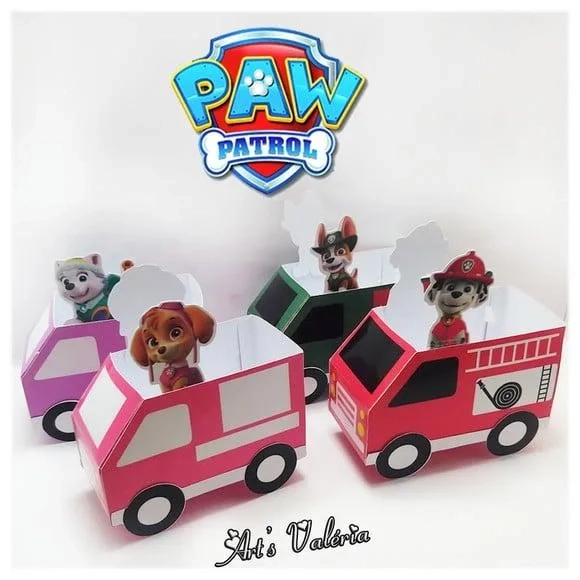 Caixinha Carrinho Patrulha Canina - Valor Unitário