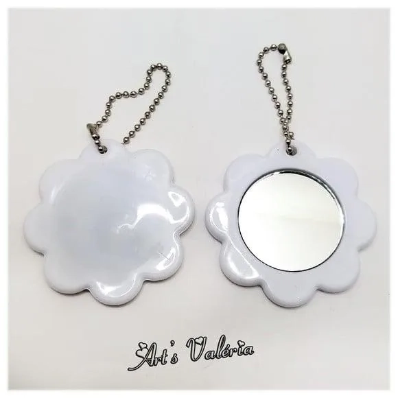 Kit Espelho Flor e Brilho Labial Personalizado Colorido