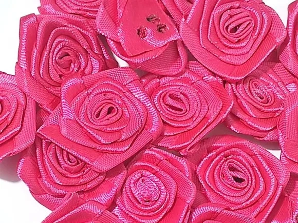 Flor Pink Tecido Poliéster Pacote com 15 Unidades