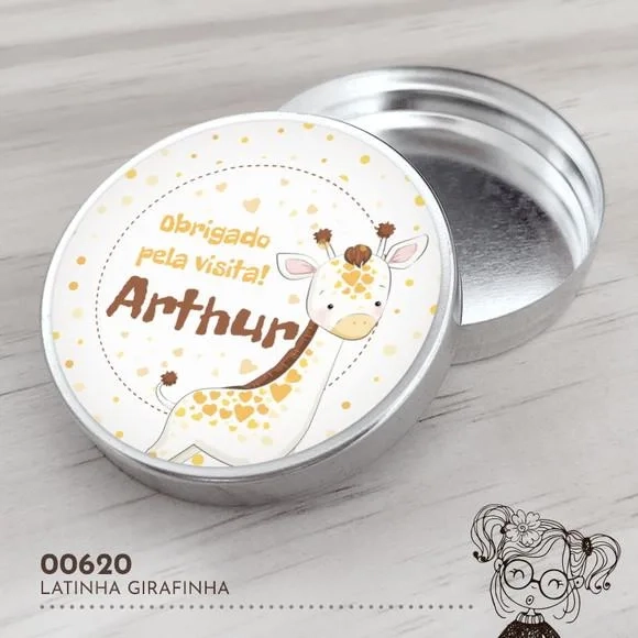 Latinha Adesivada Girafinha - 00620