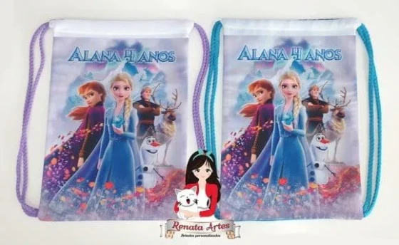 Mochila de Tecido Personalizada Frozen 2020