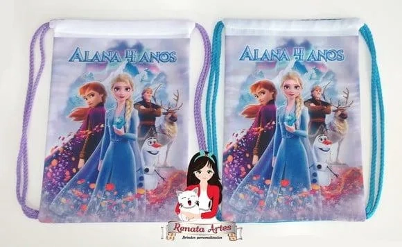 Mochila de Tecido Personalizada Frozen 2020