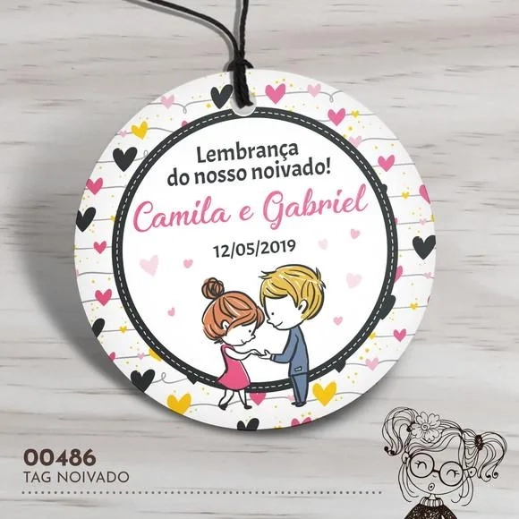 Tag Redonda Noivado - 00486