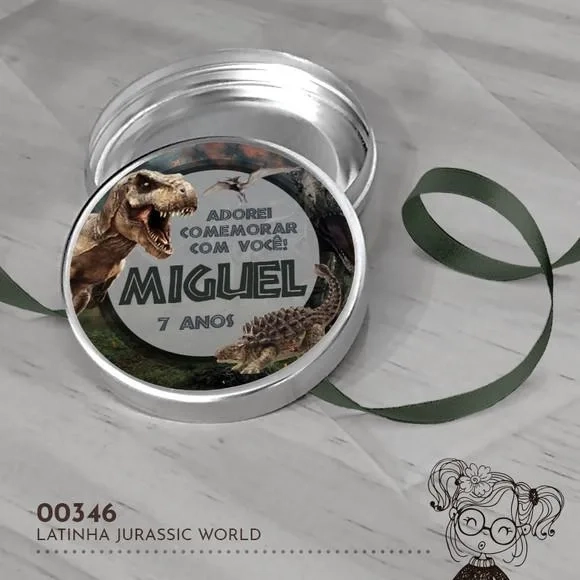 Latinha Adesivada Jurassic World - 00346