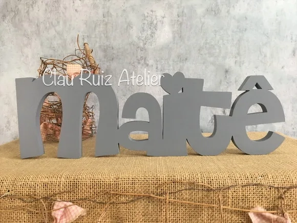 Letras Decorativas - nome em MDF Linha CH