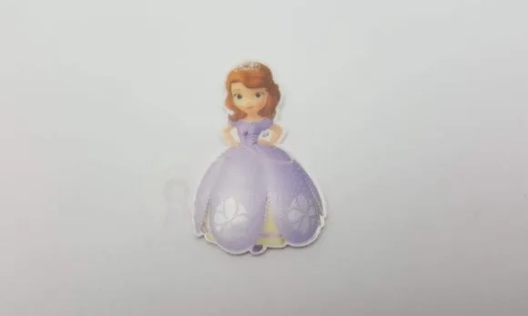 Aplique Princesinha Sofia Acrílico Uv 5cm Pacotes com 4 Peça
