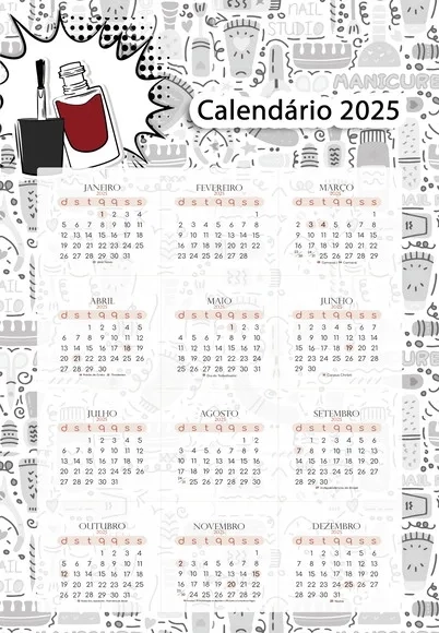 Arquivo Digital Agenda Manicure Permanente Jpg/pdf - Cod 51