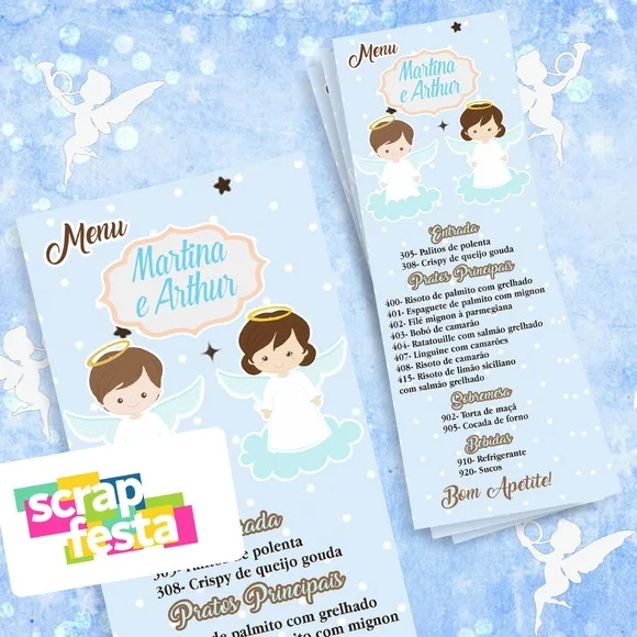 Menu Cardápio Personalizado Festa Formatura