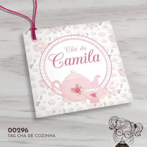 Tag Quadrada Chá de Cozinha - 00296