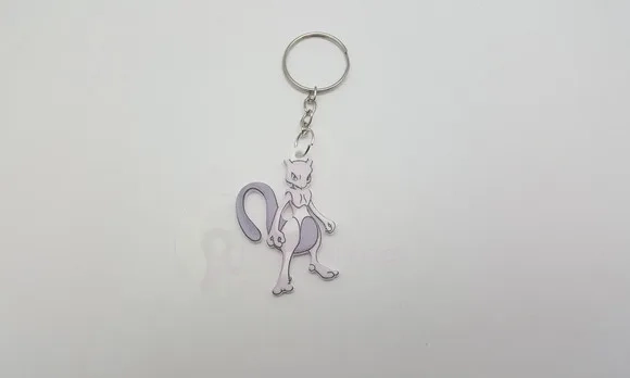 Chaveiro Pokémon Mewtwo em Acrílico Uv