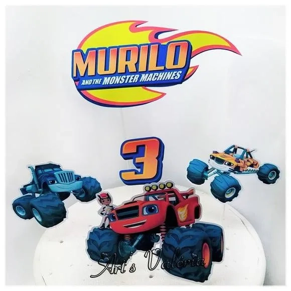 Topo de Bolo Blaze And The Monster Machines