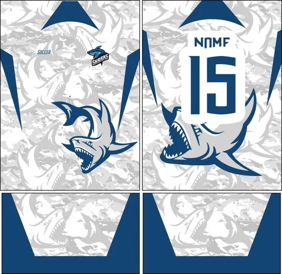Arte Vetor Camisa Interclasse Tubarão Mod-254
