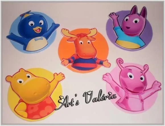 Aplique Adesivo no Eva - Backyardigans