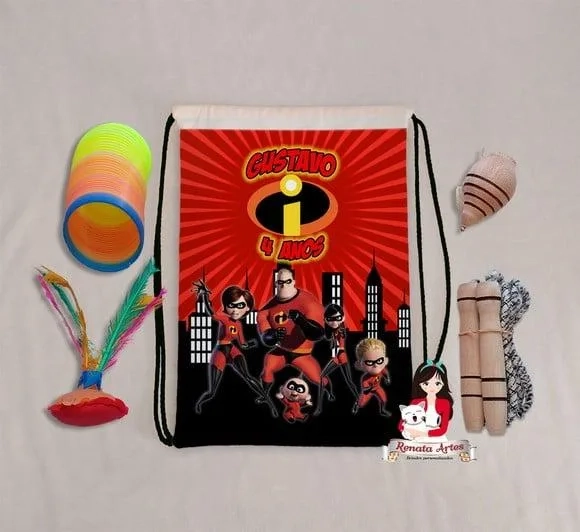 Mochila Boa Infância Tema os Incríveis