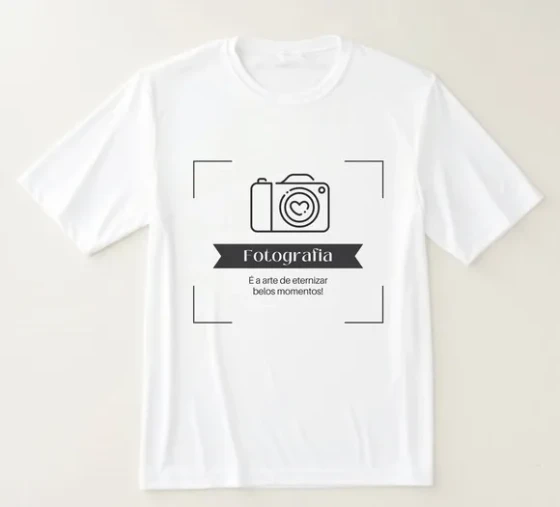 Camiseta Fotografia Minimalista Frase Inspiradora