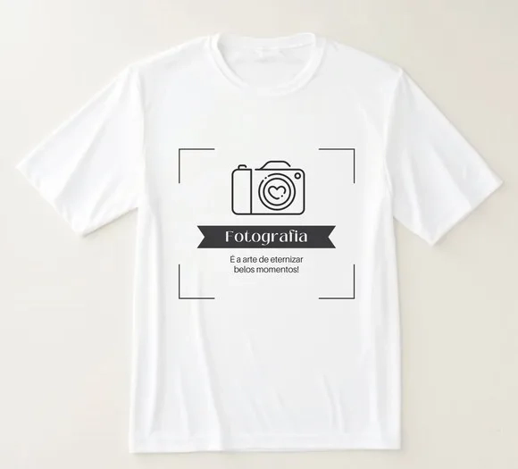Camiseta Fotografia Minimalista Frase Inspiradora