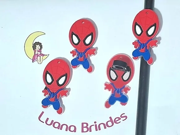 Ponteira P/lápis Homem Aranha Emborrachado 6 Unidades