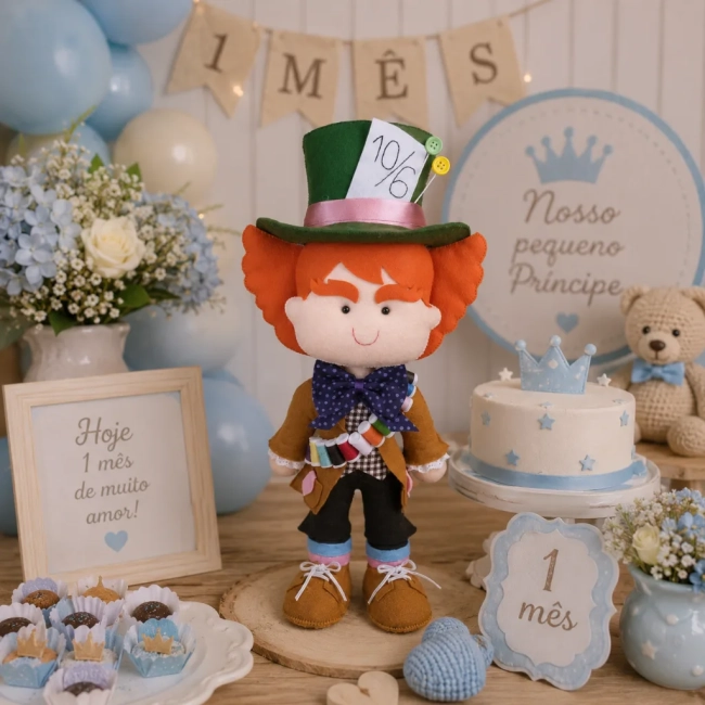 Boneco Chapeleiro Maluco Alice No País Das Maravilha