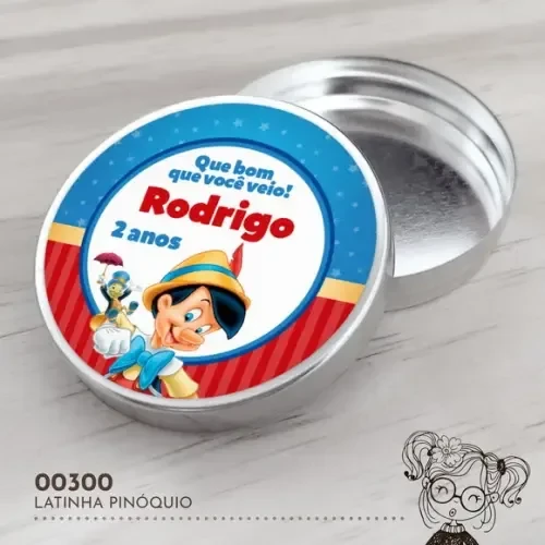 Latinha Adesivada Pinóquio - 00300