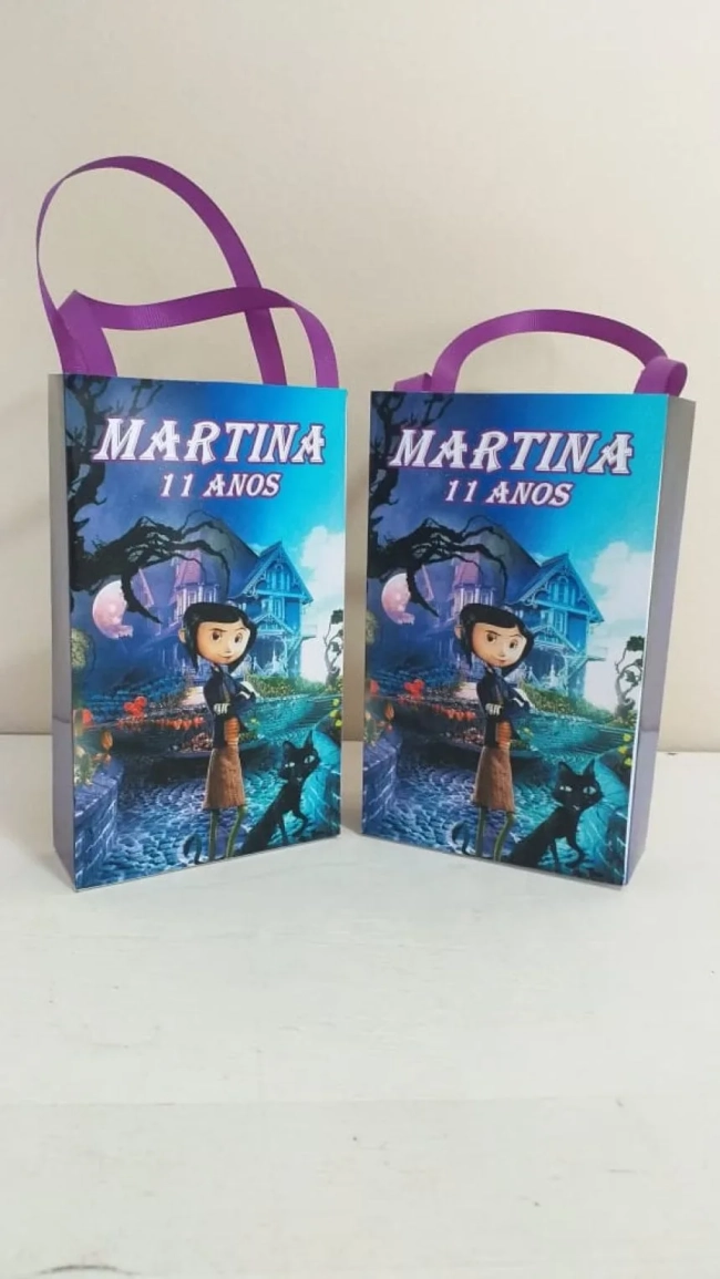 Sacolinhas Personalizadas Coraline para Lembrancinhas