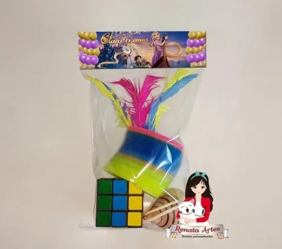 Kit Brinquedos Retrô Tema Rapunzel Enrolados