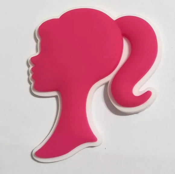 Aplique Barbie e Nome Emborrachado - 6 Unidades