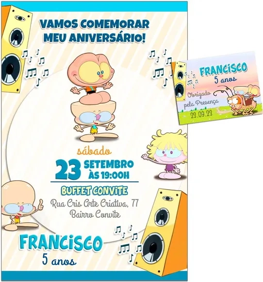Convite Digital C/tag Convite Mongo e Drongo 2
