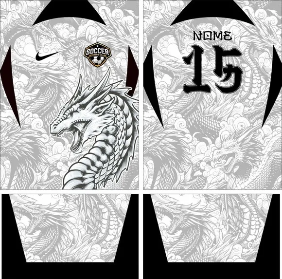 Arte Vetor Camisa Interclasse Dragão Mod-160