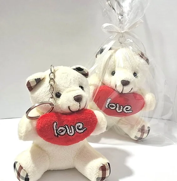 Chaveiro Urso de Pelúcia 10cm Pacotes com 1 Peça
