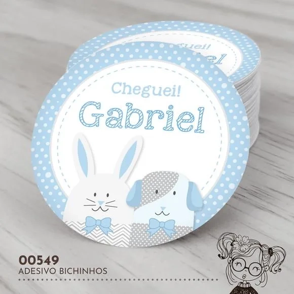 Adesivo Redondo Bichinhos - 00549