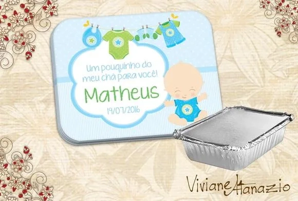 Adesivo Marmitinha Chá de Bebê - 00339