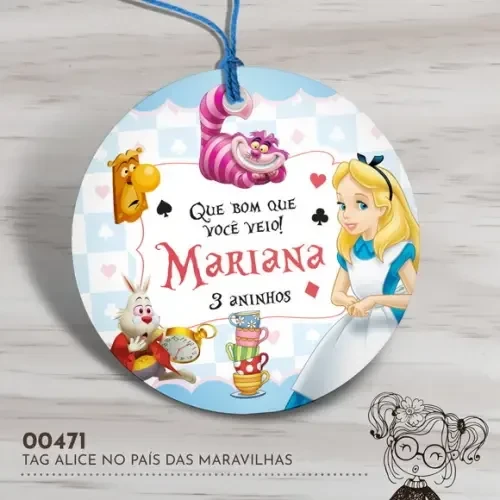 Tag Redonda Alice no País das Maravilhas - 00471