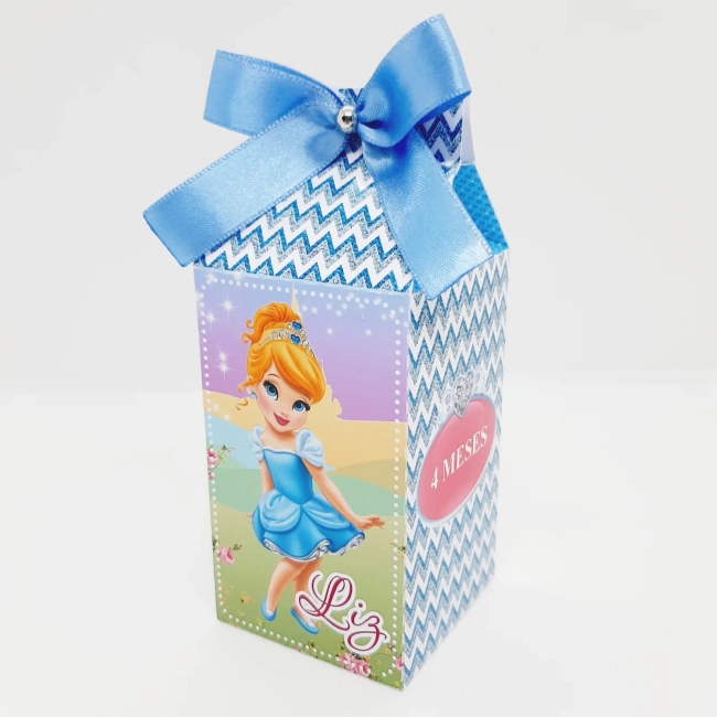 PEGUE E MONTE - Kit Festa Personalizado CINDERELA CUTE - Decoração de Festa - Caixinhas Personalizadas