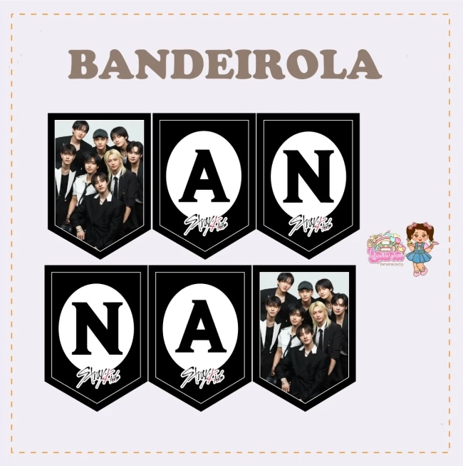Kit Festa Só Um Bolinho STRAY KIDS - Decoração de Festa