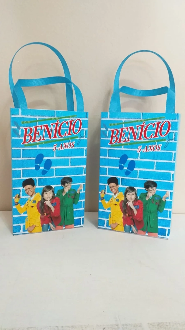 Sacolinhas Personalizadas Detetive do Prédio Azul para Lembrancinhas