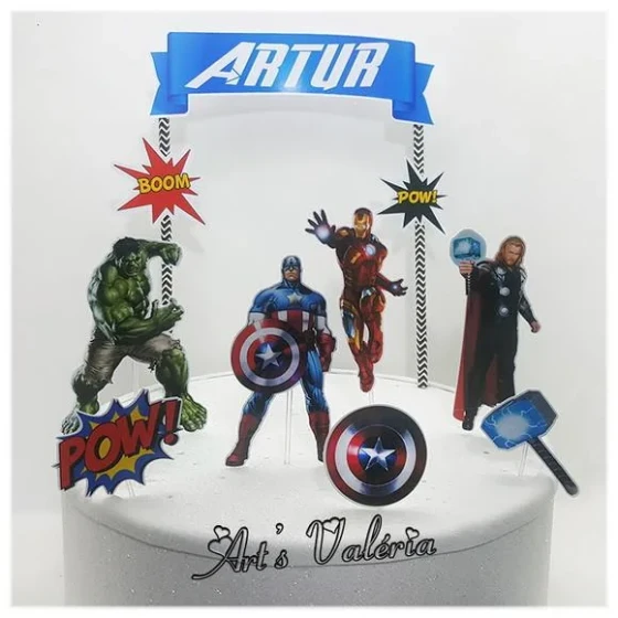 Topo de Bolo Vingadores