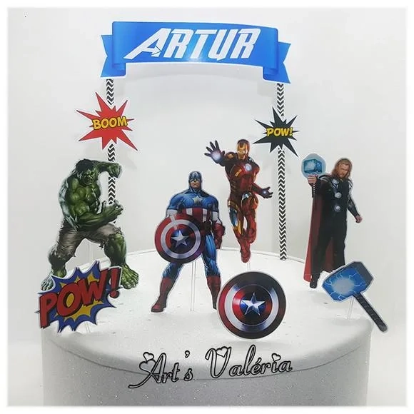Topo de Bolo Vingadores