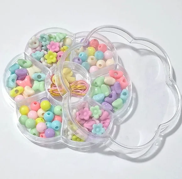 Kit Miçanga de Colar e Pulseira com Caixa Flor 10cm - 1 Unid