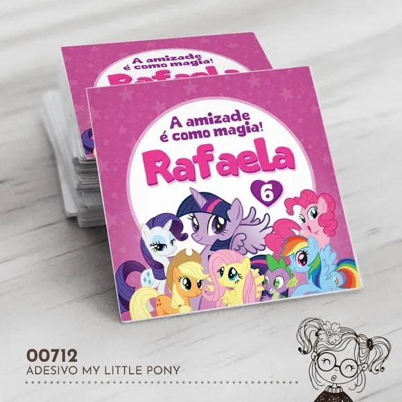 Adesivo Quadrado My Little Pony - 00712