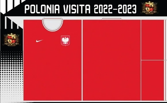 Vetores Camisa Polonia Visita 2022-2023