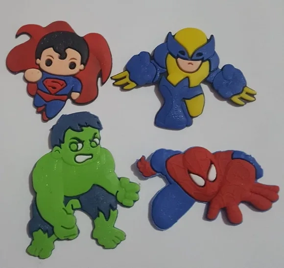 Kit Super Heroi de Borracha Pct 4 Unidades