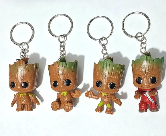 Chaveiros Groot Guardiões das Galáxias 50mm - Pcts C/2 Peças