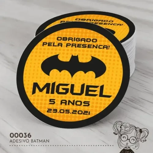 Adesivo Redondo Batman - 00036