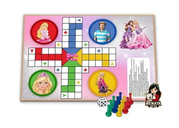 Jogo de Ludo Personalizado Barbie
