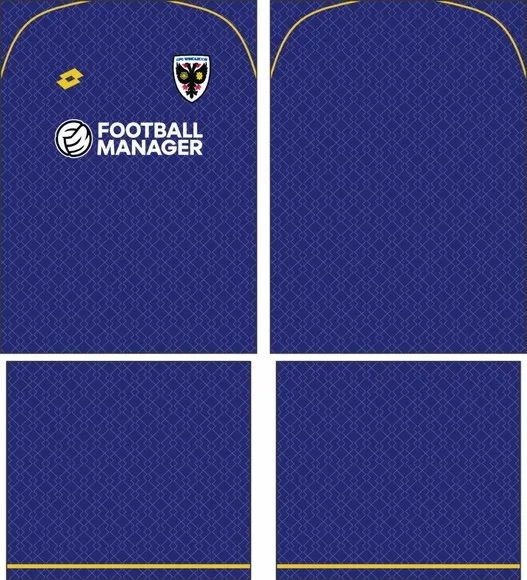 Arte Vetor Camisa Afc Wimbledon Local 2025-2026