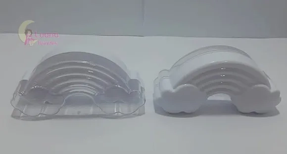 Baleiro Arco Íris Branco de Acrílico - Pct C/5 Unidades